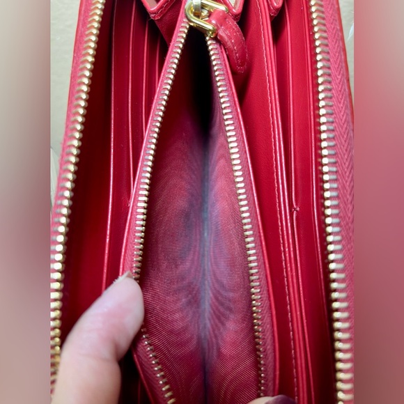 PRADA Portafoglio Lampo Vitello Phenix Long Zip Wallet - Picture 10 of 11